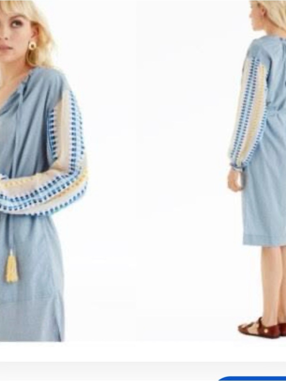 Lem Lem Mwali port dress by Liya Kebed Chambray woven dress.Belt is missing